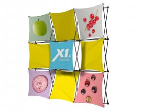 X1 8 ft. -- 3x3 Q Fabric Pop-Up Display