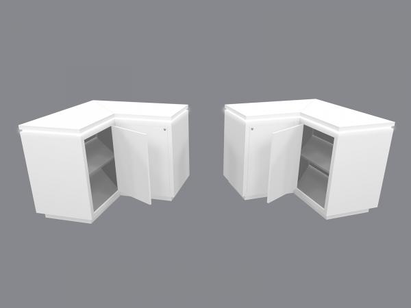 RE-1517 Trade Show Custom Rental Counter with Door and Interior Shelf -- Image 3